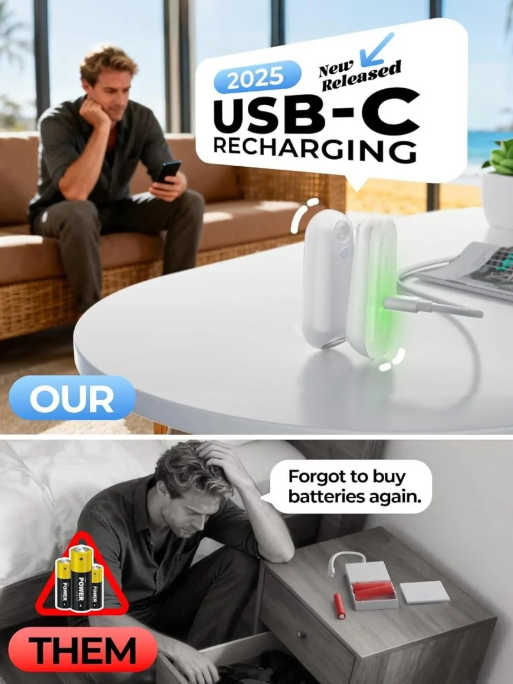 Toilet Night Light Motion Sensor, 8 Color Changing LED Wall Motion Sensor Light